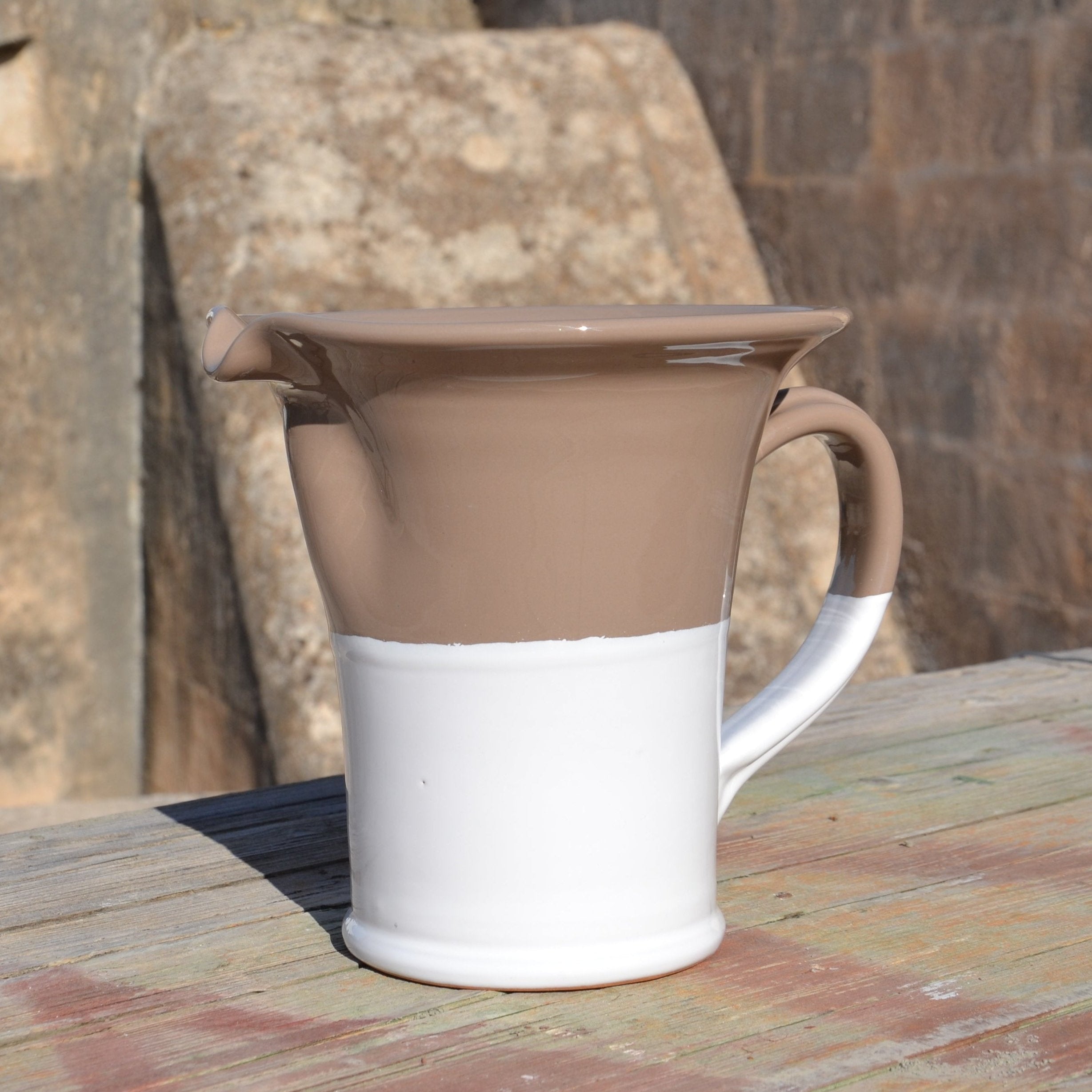 Bottega Terra_Bicolore_Water_Jug_Terracotta_Large_1