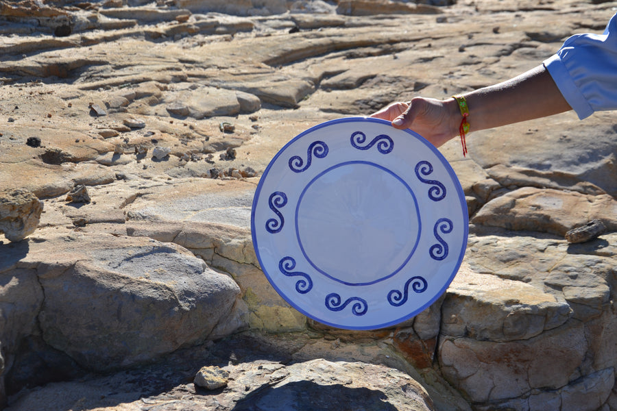 Blue Waves Dinner Plate