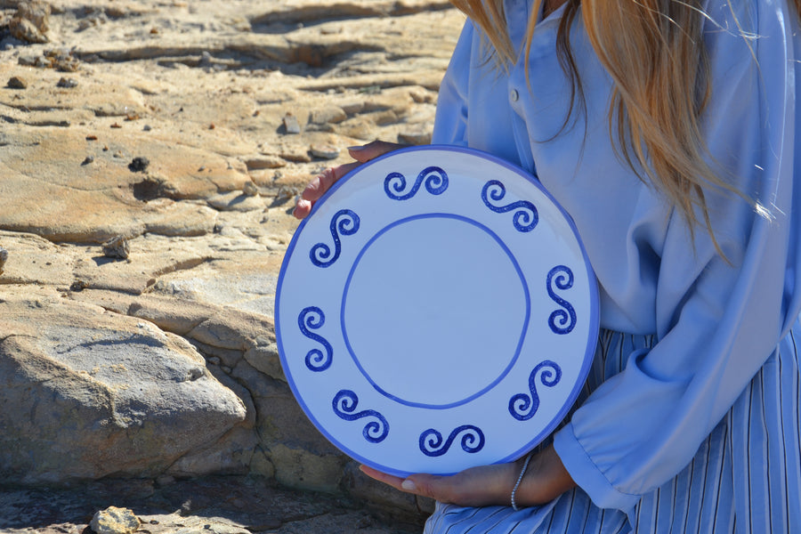 Blue Waves Dinner Plate