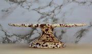 Ceramic Cake Stand, Cream and Brown