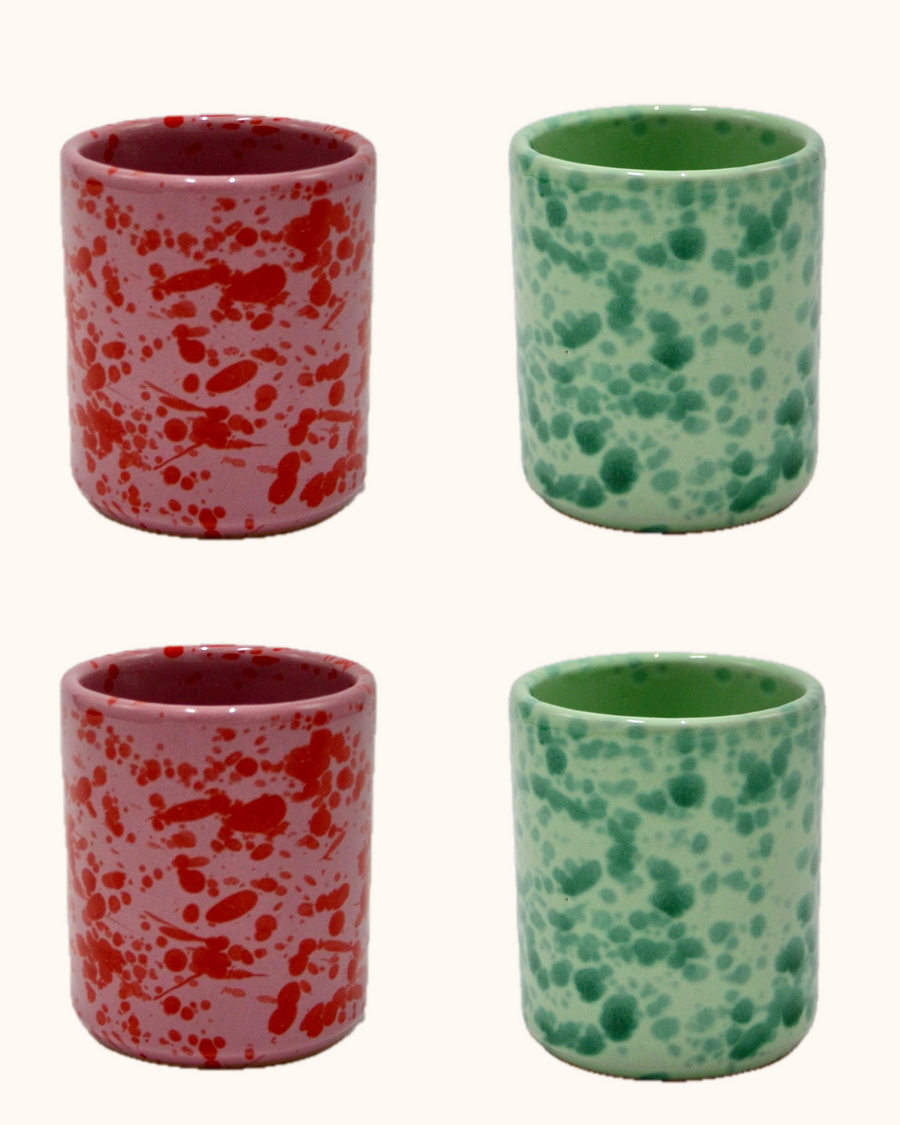 Multi Colour Cups - Set of Four