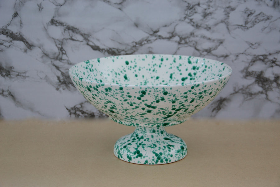 Footed Fruit Bowl, Green