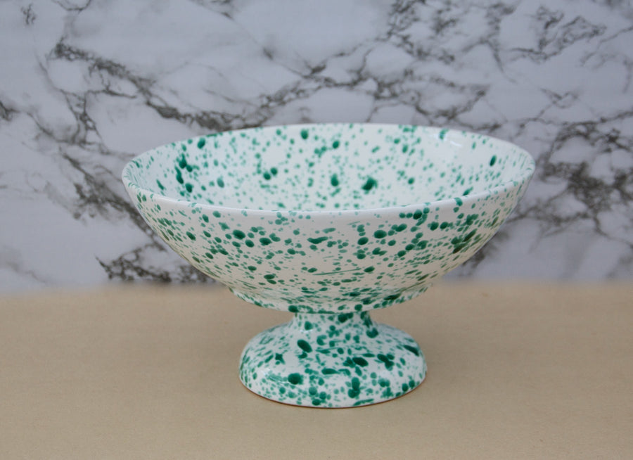 Footed Fruit Bowl, Green