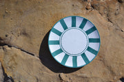 Green Stripes Dinner Plate