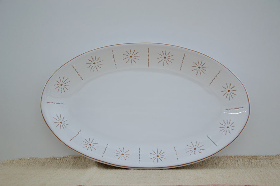 Large Oval Platter - SUN Carved Edge