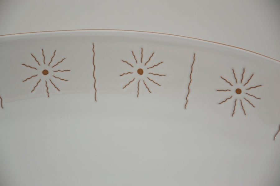 Large Oval Platter - SUN Carved Edge