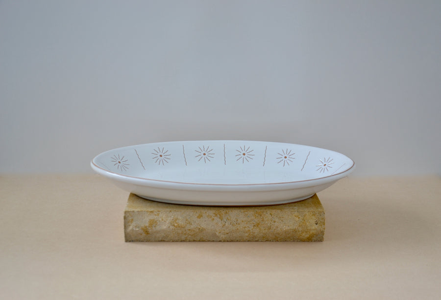 Large Oval Platter - SUN Carved Edge
