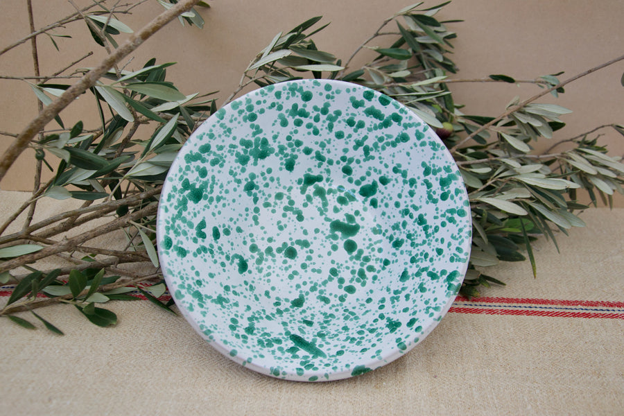 Large Mediterranean Serving Bowl, Green