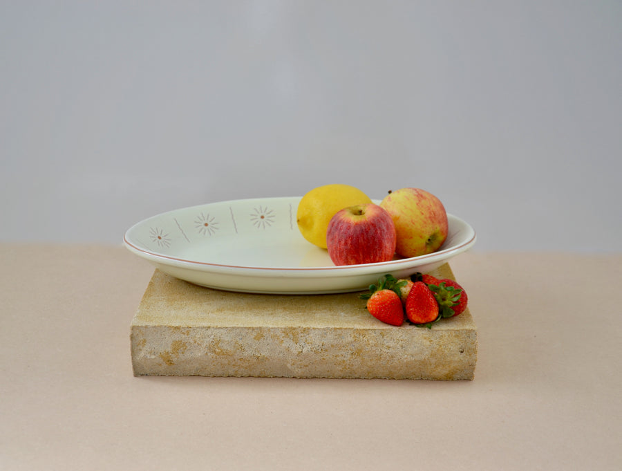 Medium Oval Platter - SUN Carved Edge