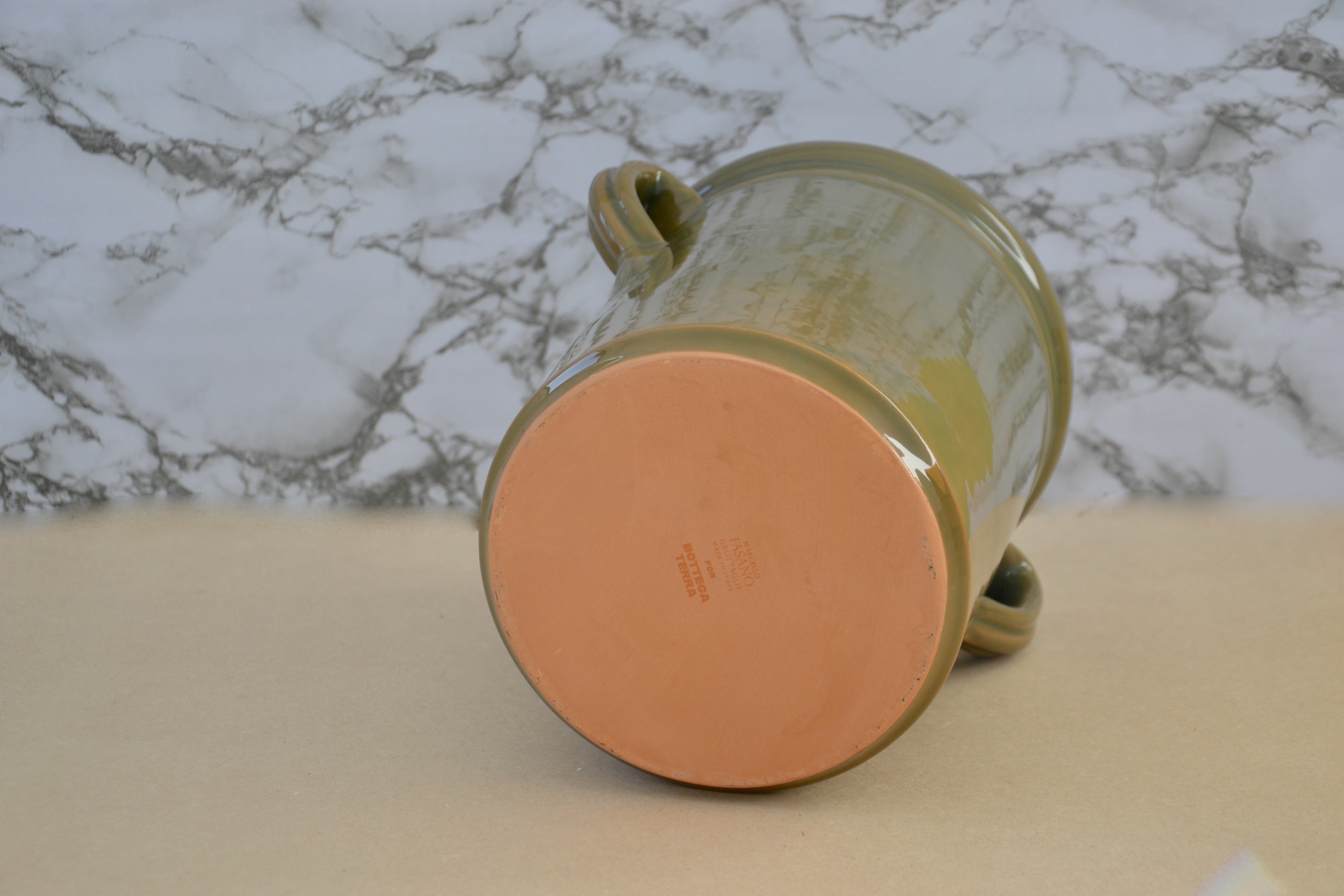 Ceramic Bottle Cooler, Green