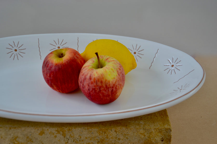 Large Oval Platter - SUN Carved Edge