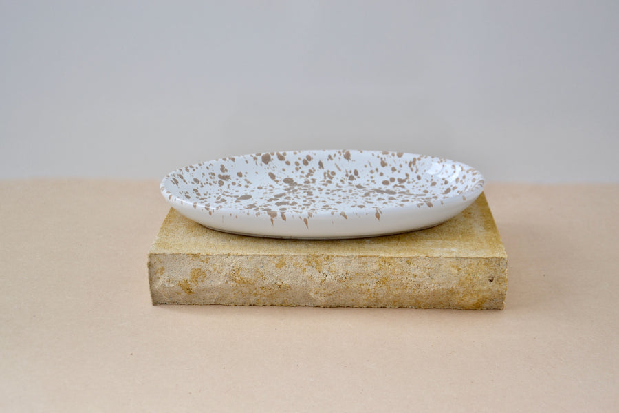 Oval Serving Platter, Tan