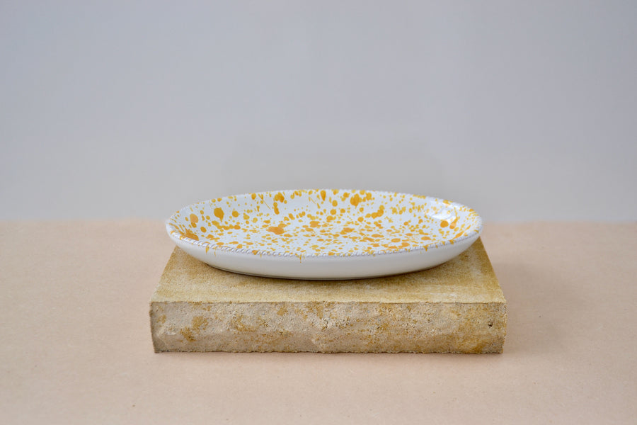 Oval Serving Platter, Yellow