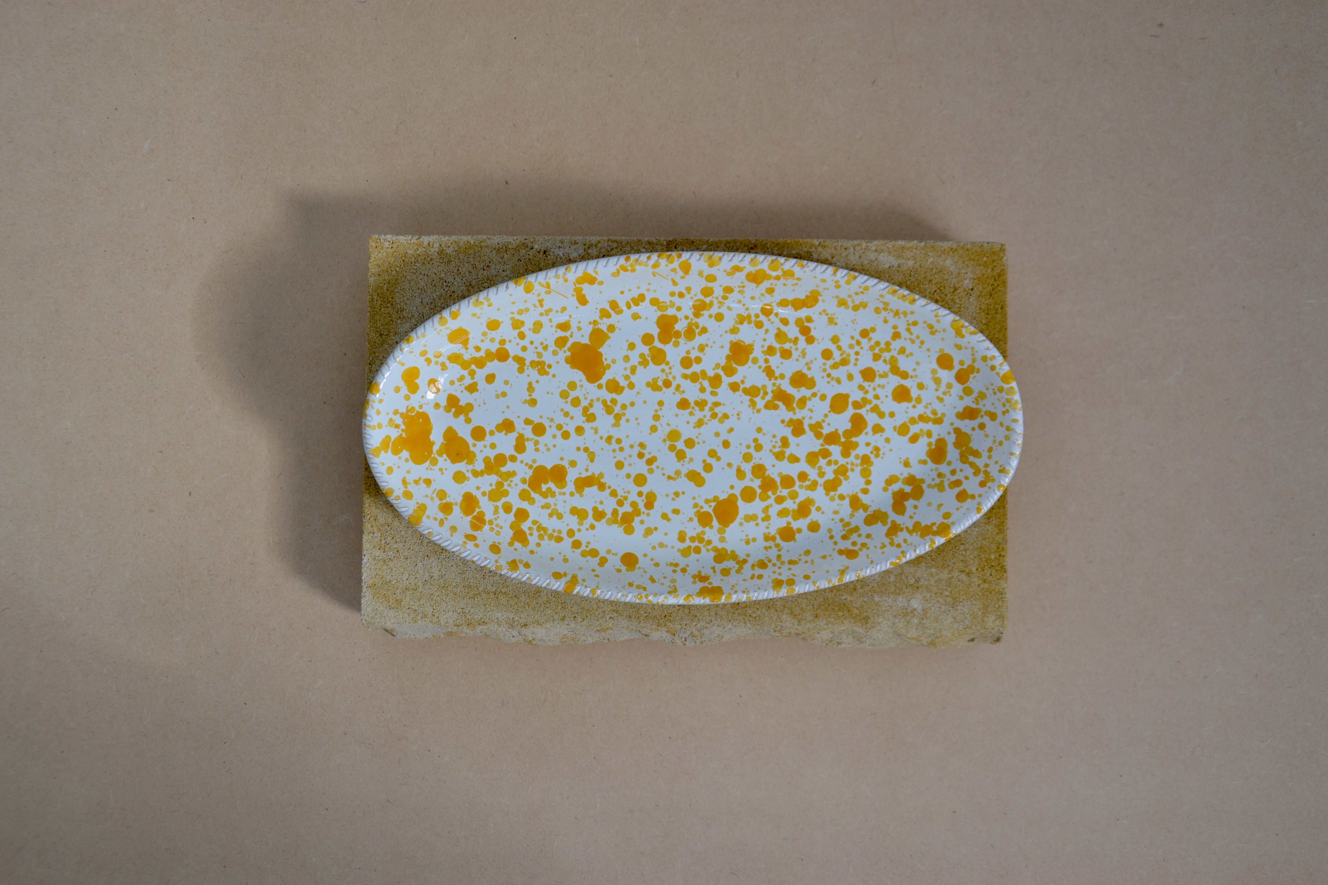 Oval Serving Platter, Yellow