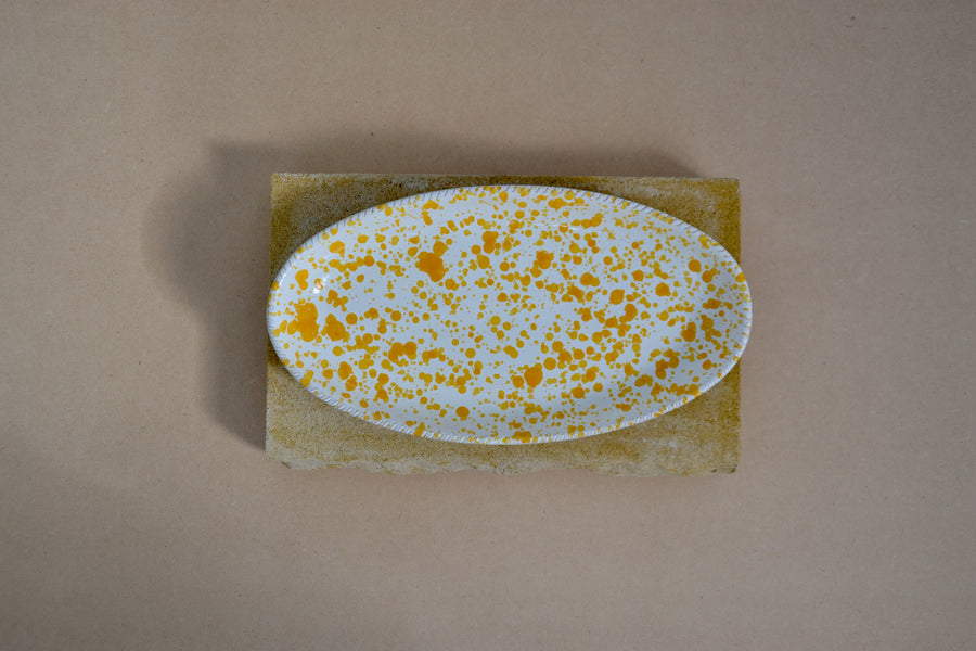 Oval Serving Platter, Yellow