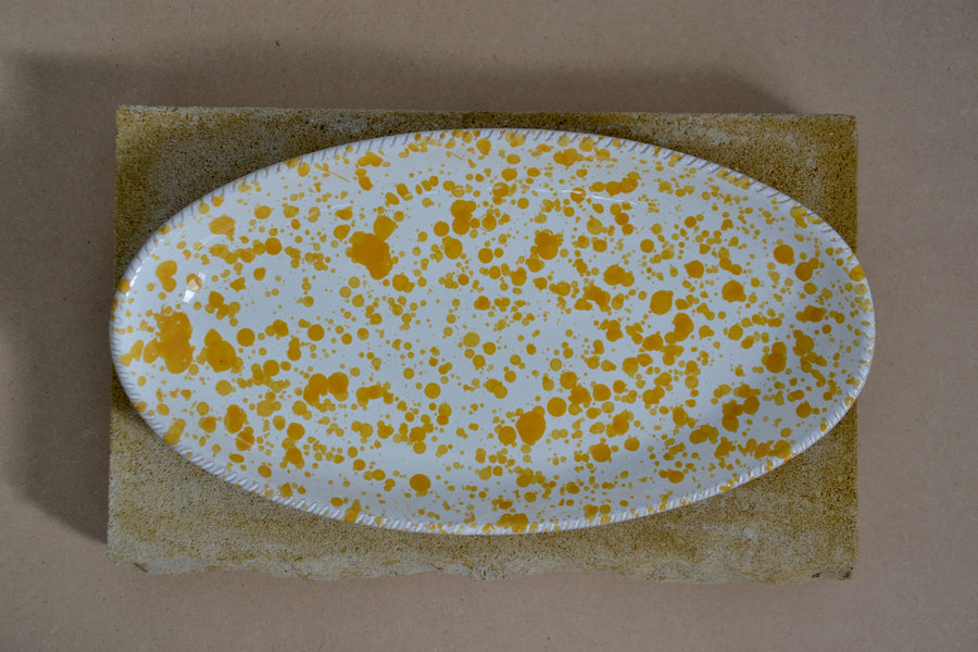 Oval Serving Platter, Yellow