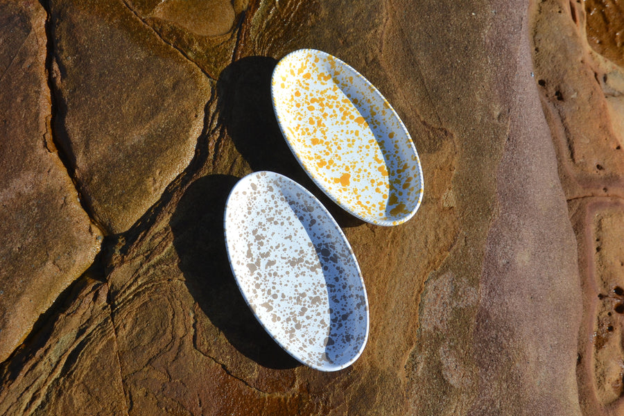 Oval Serving Platter, Yellow