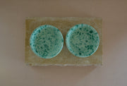 Set of Two Small Ceramic Serving Bowls, Matcha