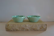 Set of Two Small Ceramic Serving Bowls, Matcha