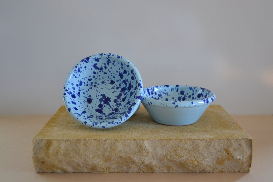 Set of Two Small Ceramic Serving Bowls, Oceano