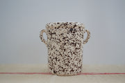 Speckled Ceramic Bottle Cooler, Cream and Brown