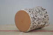Speckled Ceramic Bottle Cooler, Cream and Brown