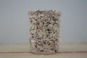 Speckled Ceramic Bottle Cooler, Cream and Brown