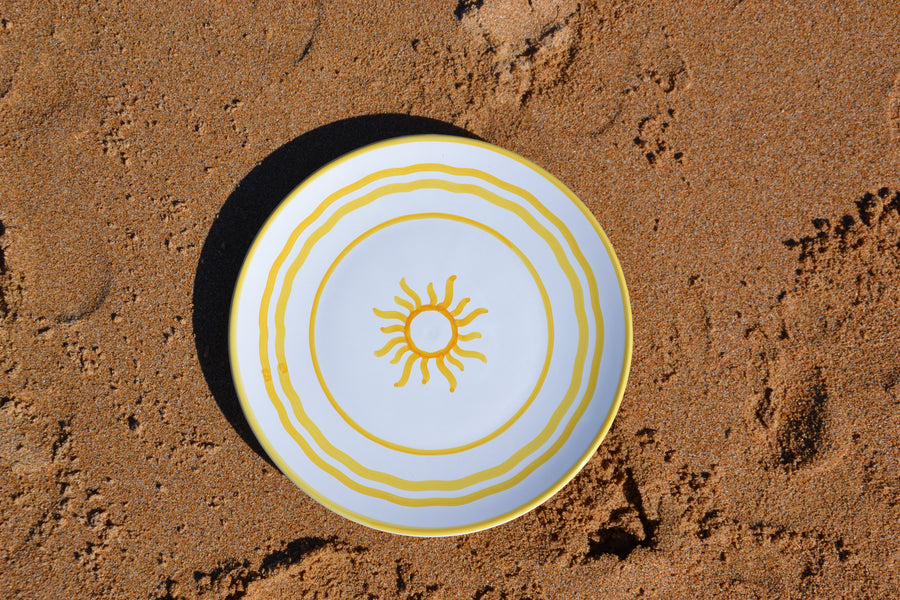 Yellow Sun Dinner Plate