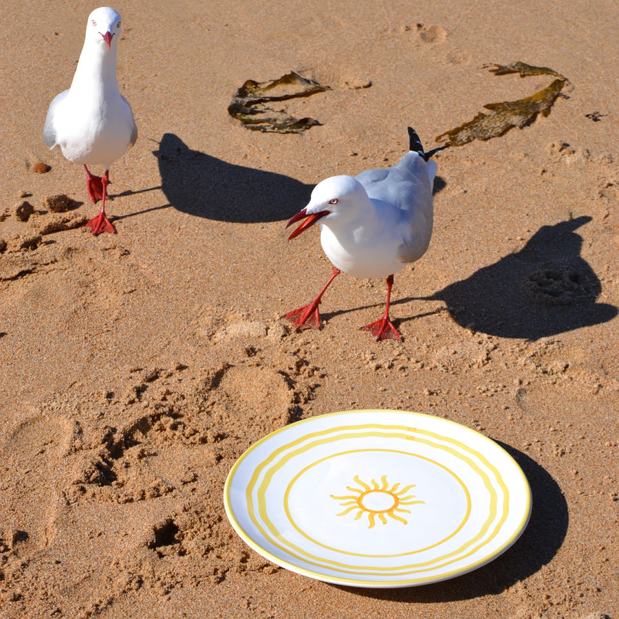 Yellow Sun Dinner Plate