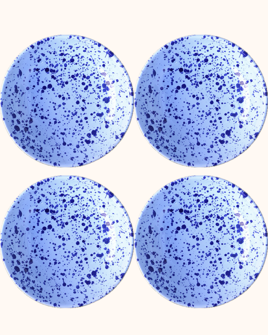 Blue Speckled Pasta Bowls - Set of Four