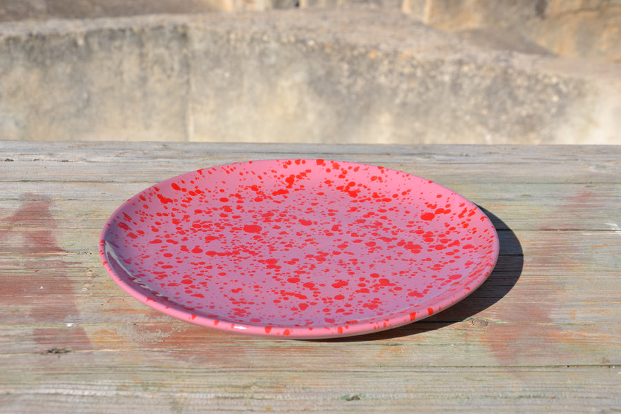 Bottega_Terra_Arrabbiata_dinner_plate_pink_and_red_1