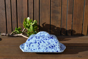 Large Speckled Butter Dish, Blue