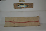 Antique Italian Red Stripe Grain Sack, circa 1930s