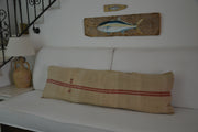 Antique Italian Red Stripe Grain Sack, circa 1930s