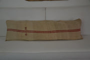 Antique Italian Red Stripe Grain Sack, circa 1930s