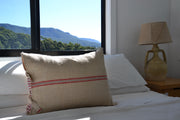 VINTAGE GRAIN SACK CUSHION 63 x 50 cm