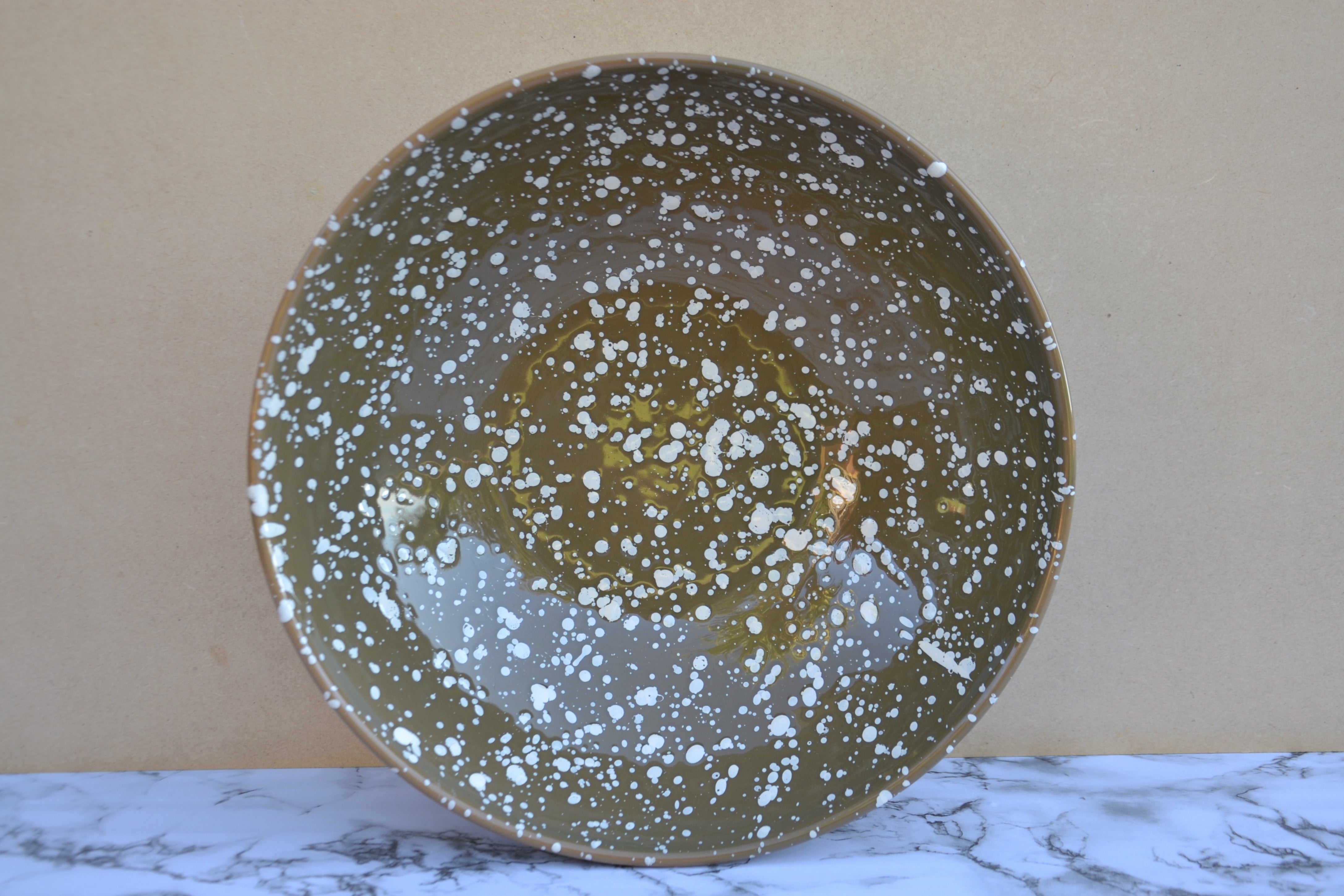 Extra Large Green Serving Bowl