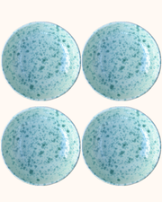 Green Speckled Pasta Bowls - Set of Four