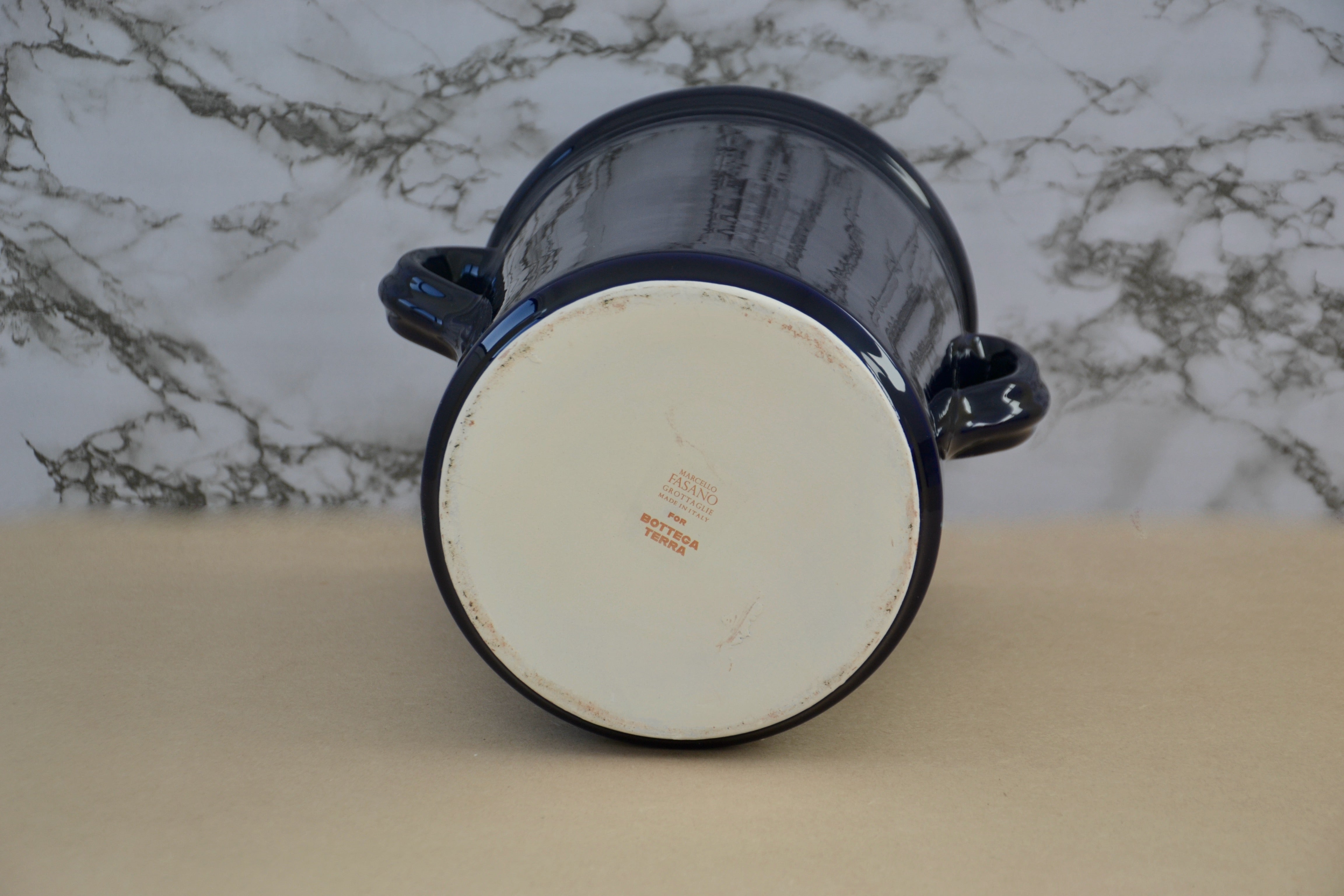 Ceramic Bottle Cooler, Blue