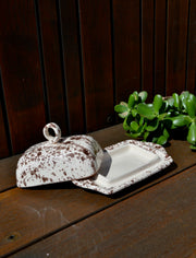 Speckled Butter Dish, Brown