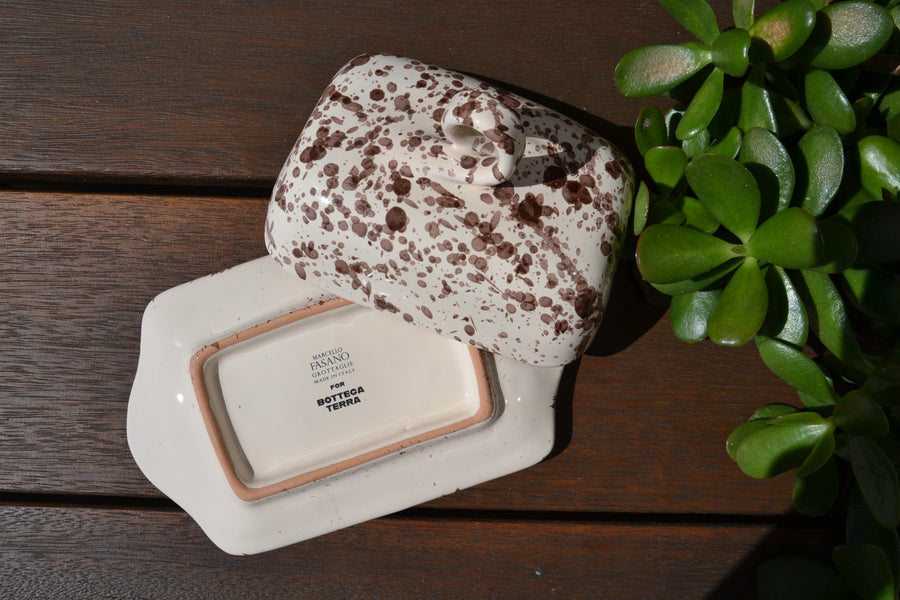 Speckled Butter Dish, Brown