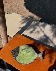 Green Fish Platter, Handmade in Greece