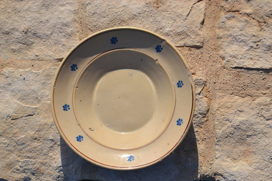 SET OF TWO 19TH CENTURY ITALIAN PLATES, Righe & Stelle