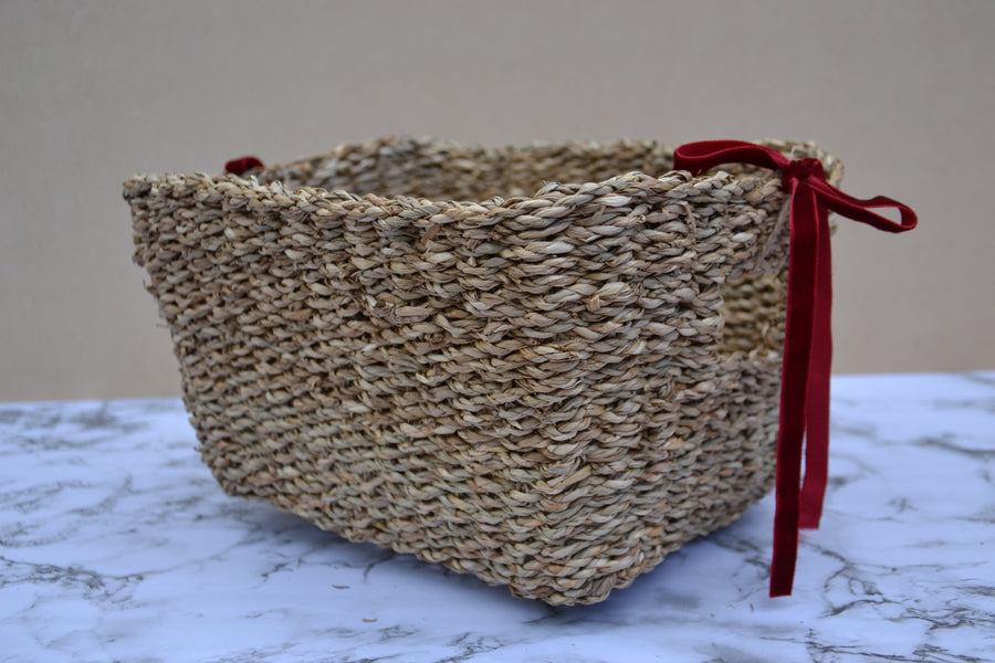 Christmas Seagrass Basket