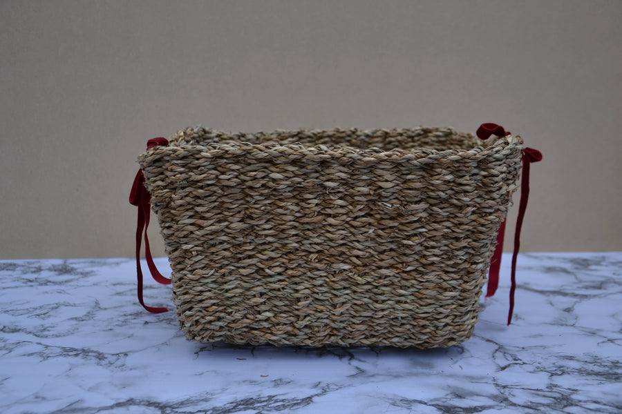 Christmas Seagrass Basket