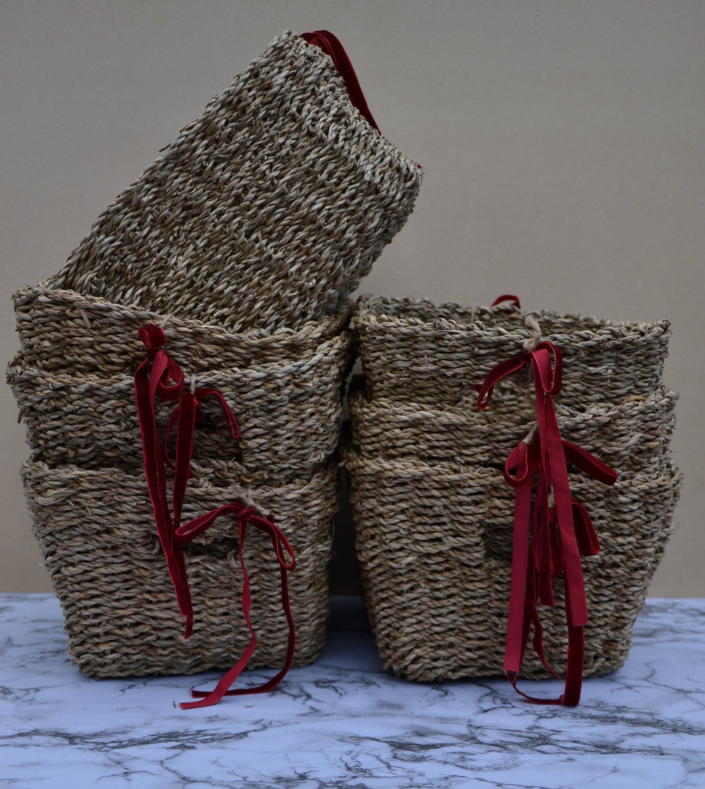 Christmas Seagrass Basket